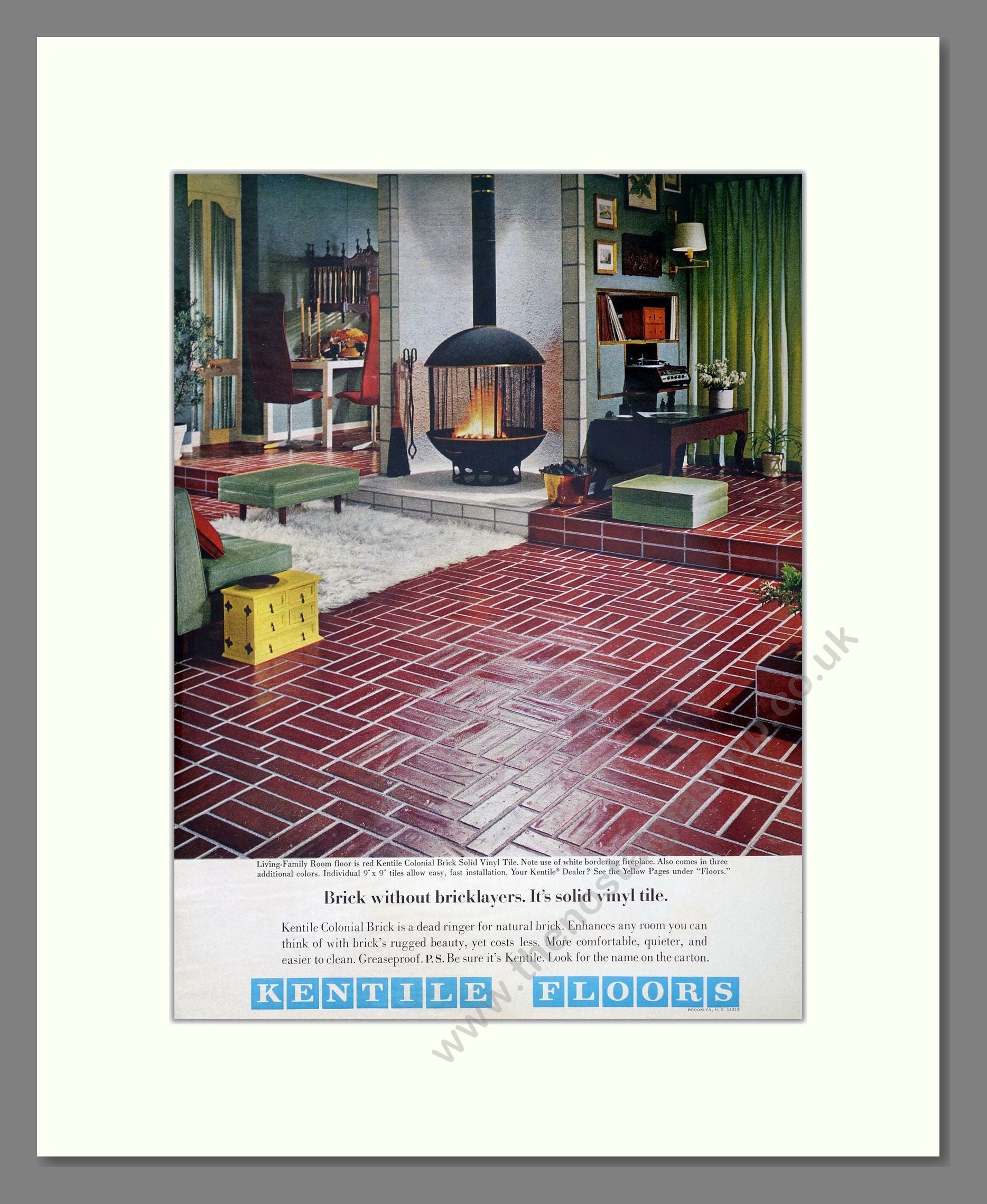 Kentile - Vinyl Floors. Vintage Advert 1968 (ref AD302962)