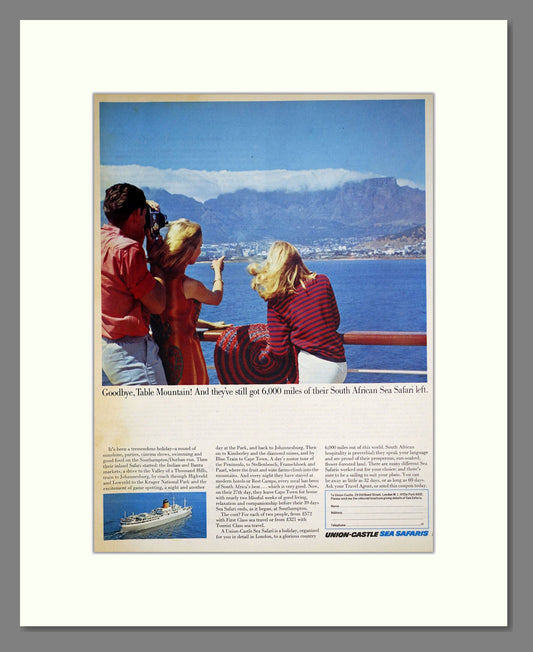 Union Castle Ships - Sea Safaris. Vintage Advert 1966 (ref AD302968)