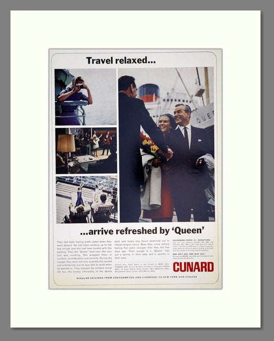 Cunard - Queens First Class. Vintage Advert 1964 (ref AD302980)