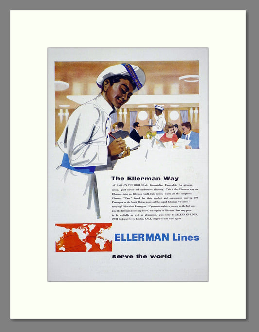 Ellerman Lines - Serve The World. Vintage Advert 1959 (ref AD302983)