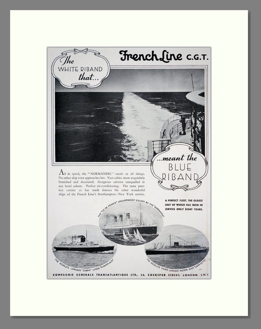 French Line - Normandie. Vintage Advert 1935 (ref AD303005)