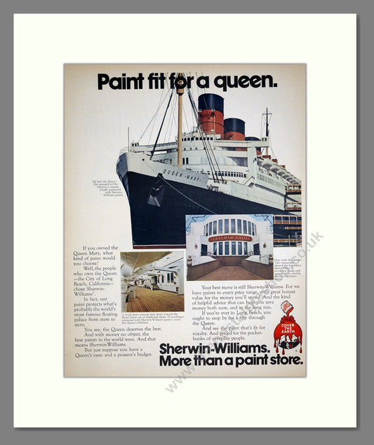 Sherwin Williams - Ship Paint. Vintage Advert 1972 (ref AD303036)