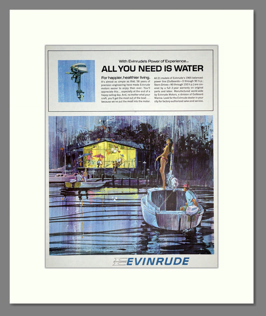 Evinrude - Outboard Motors. Vintage Advert 1965 (ref AD303041)