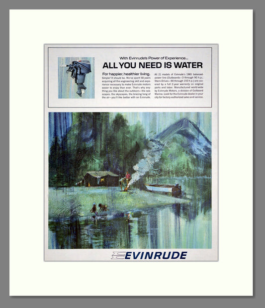 Evinrude - Outboard Motors. Vintage Advert 1965 (ref AD303042)