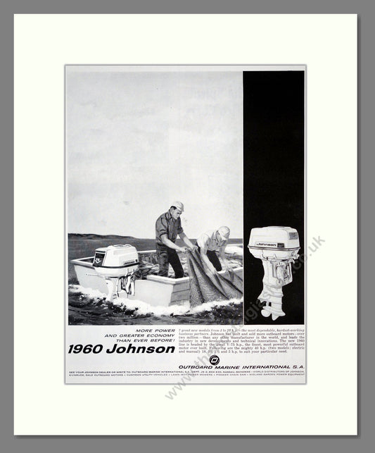 Johnson - Outboard Motors. Vintage Advert 1960 (ref AD303050)