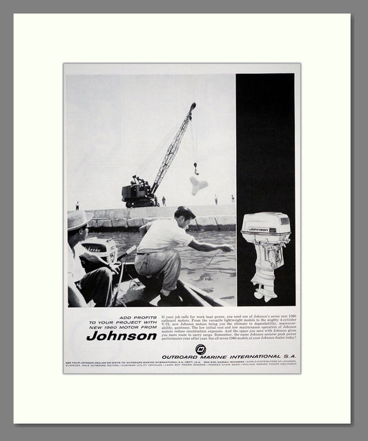 Johnson - Outboard Motors. Vintage Advert 1960 (ref AD303052)