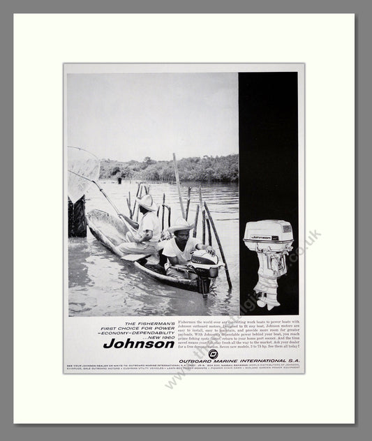 Johnson - Outboard Motors. Vintage Advert 1960 (ref AD303053)