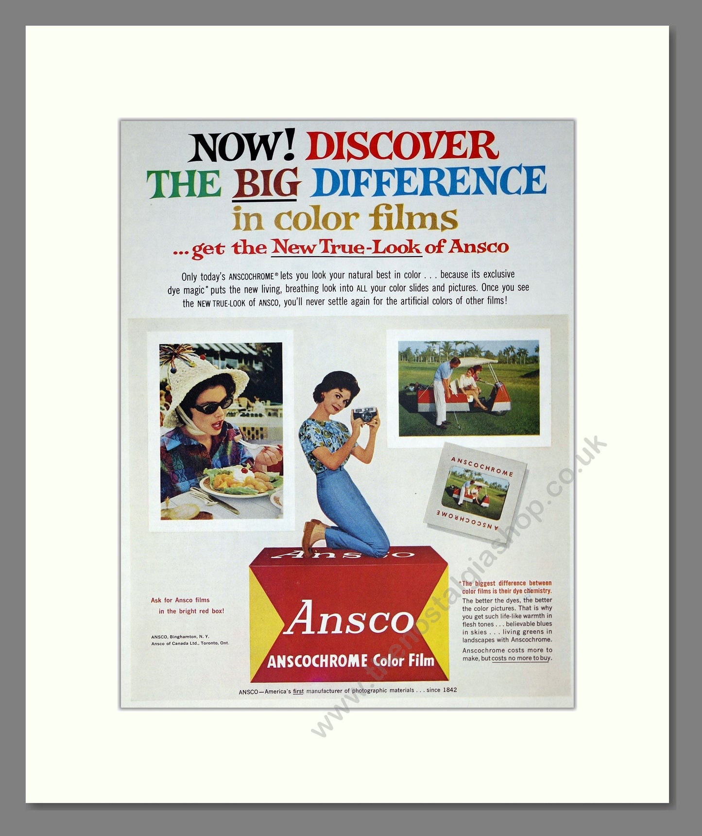 Ansco - Anscochrome Film. Vintage Advert 1962 (ref AD303128)