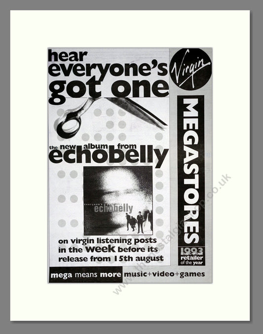 Echobelly - Everyone's Got One. Vintage Advert 1994 (ref AD19685)