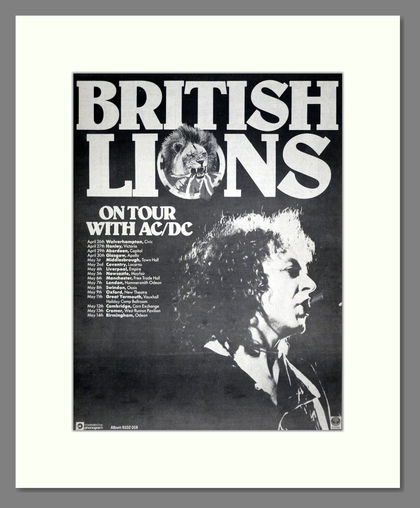 British Lions - UK Tour (With AC DC). Vintage Advert 1978 (ref AD19718)