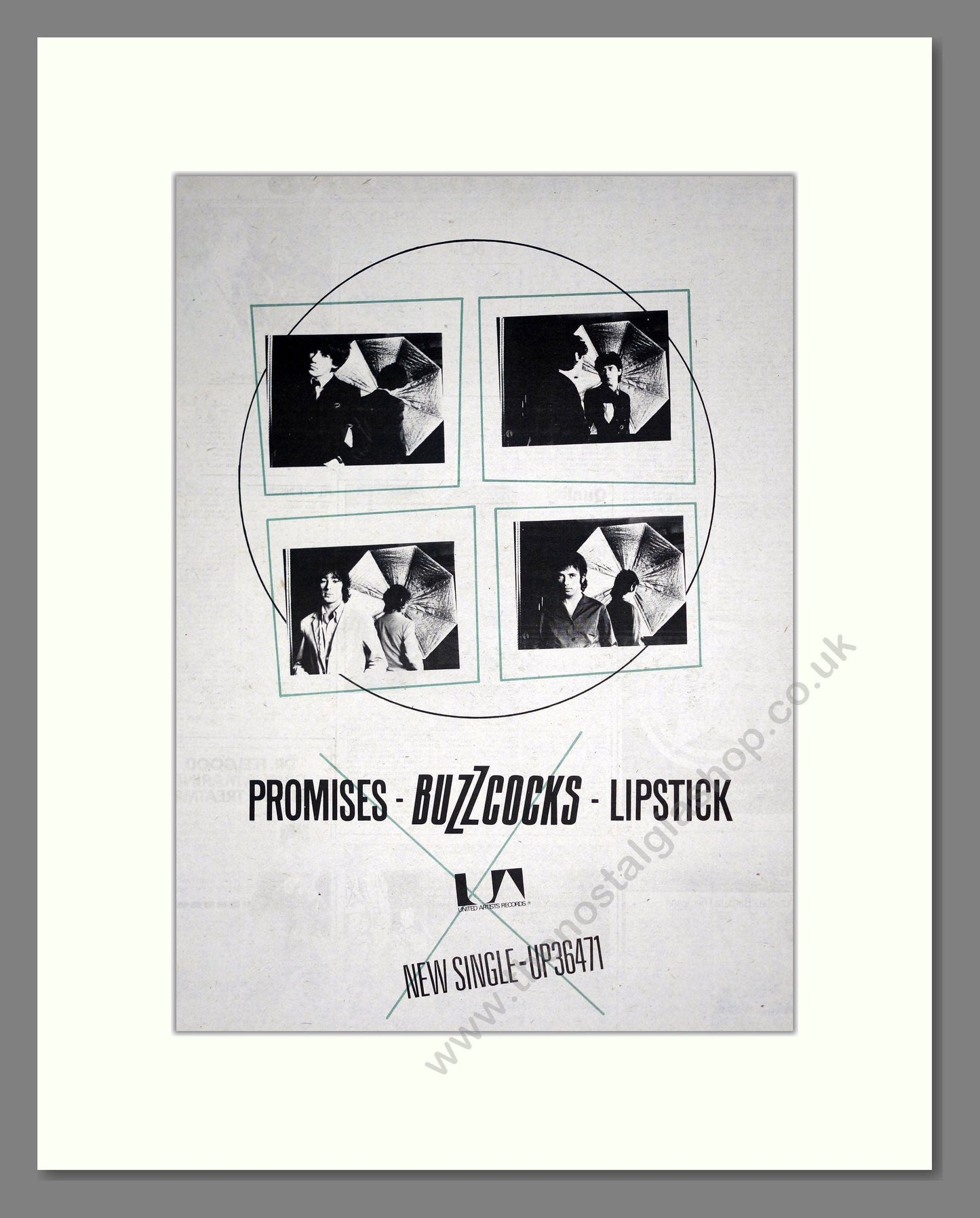 Buzzcocks - Promises / Lipstick. Vintage Advert 1978 (ref AD19723)