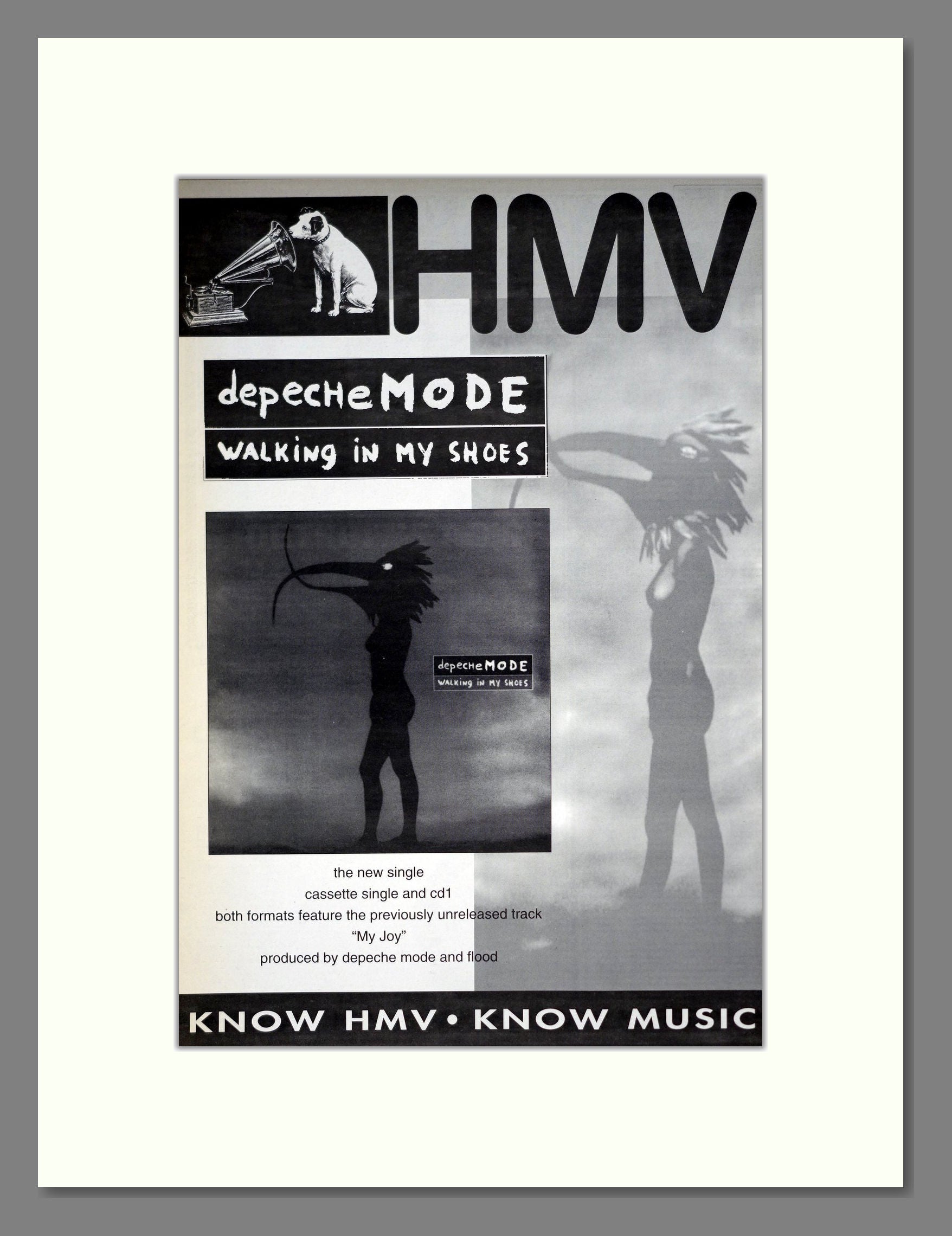 Depeche Mode - Walking In My Shoes. Vintage Advert 1993 (ref AD19727)