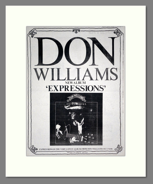 Don Williams - Expressions. Vintage Advert 1978 (ref AD19739)