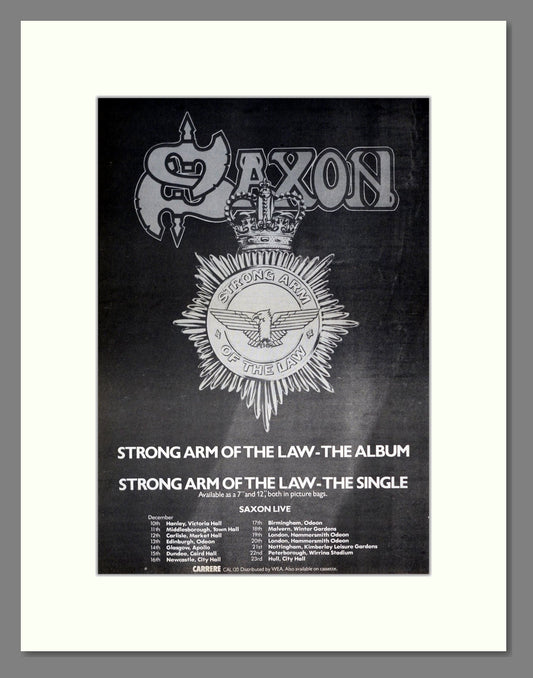 Saxon - Strong Arm Of The Law. Vintage Advert 1980 (ref AD19748)