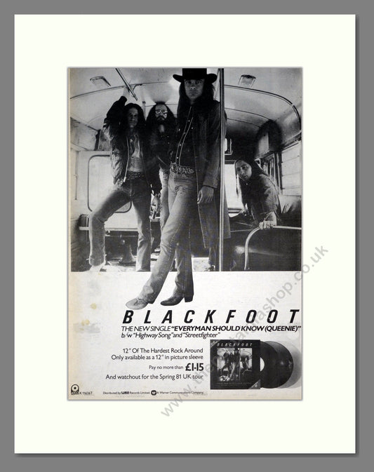 Blackfoot - Everyman Should Know (Queenie). Vintage Advert 1980 (ref AD19756)