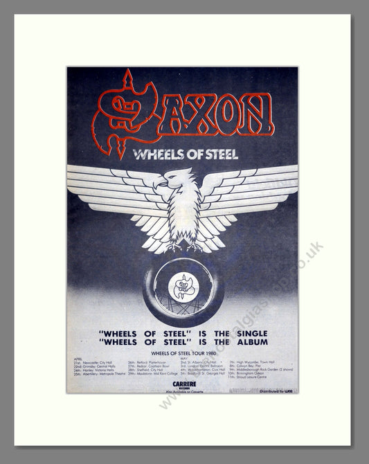 Saxon - Wheels Of Steel. Vintage Advert 1980 (ref AD19769)