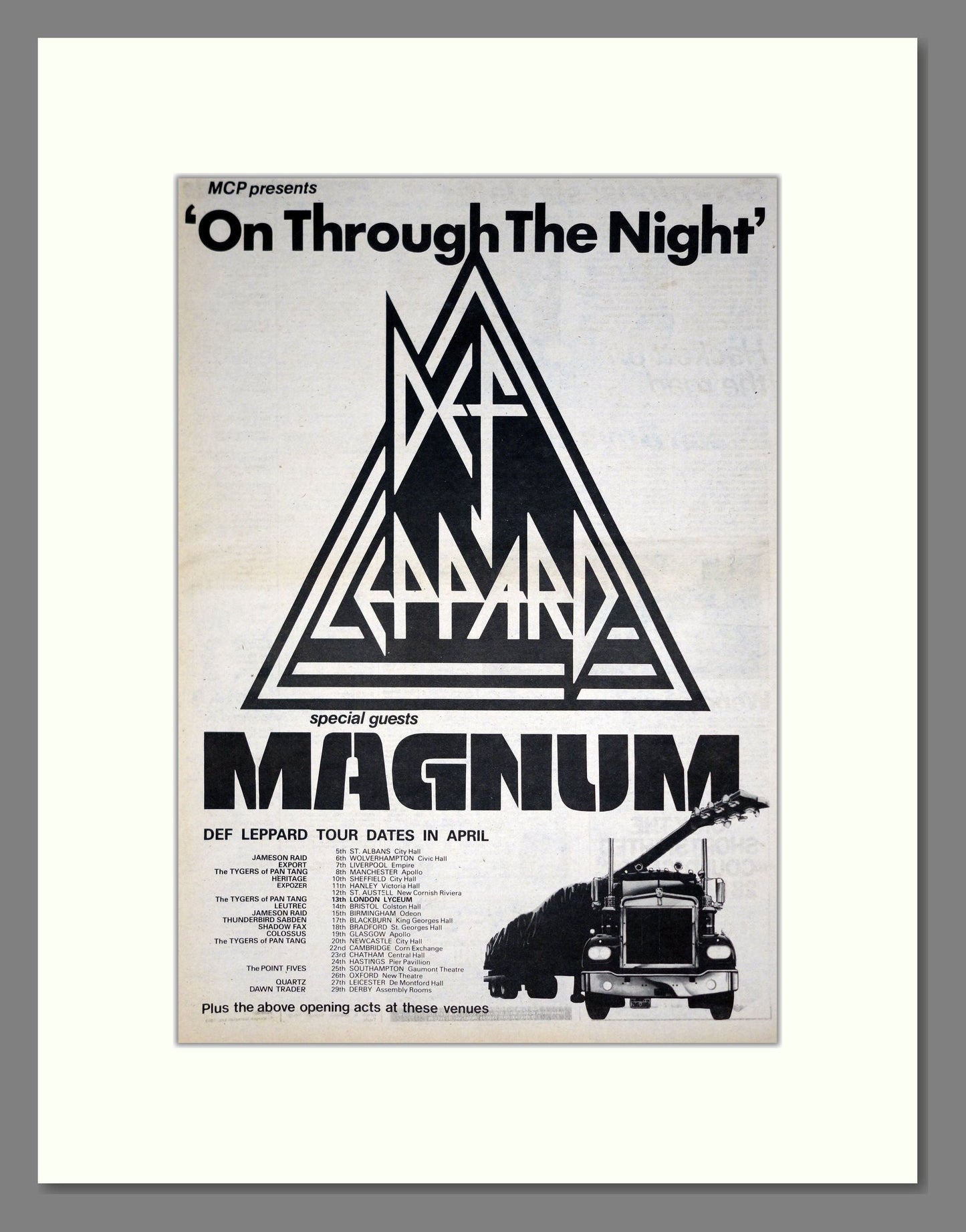 Def Leppard - On Through The Night. Vintage Advert 1980 (ref AD19770)