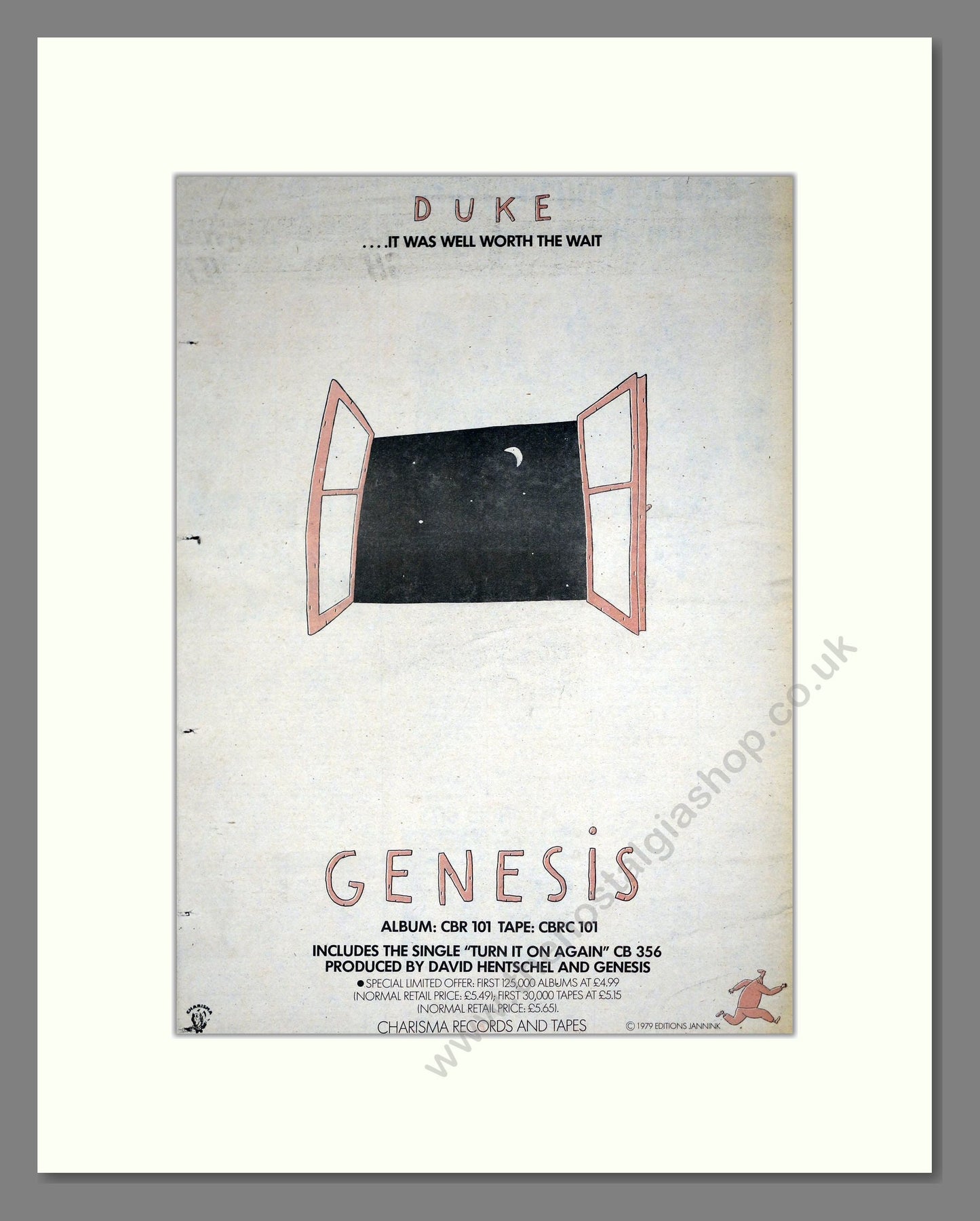 Genesis - Duke. Vintage Advert 1980 (ref AD19773)