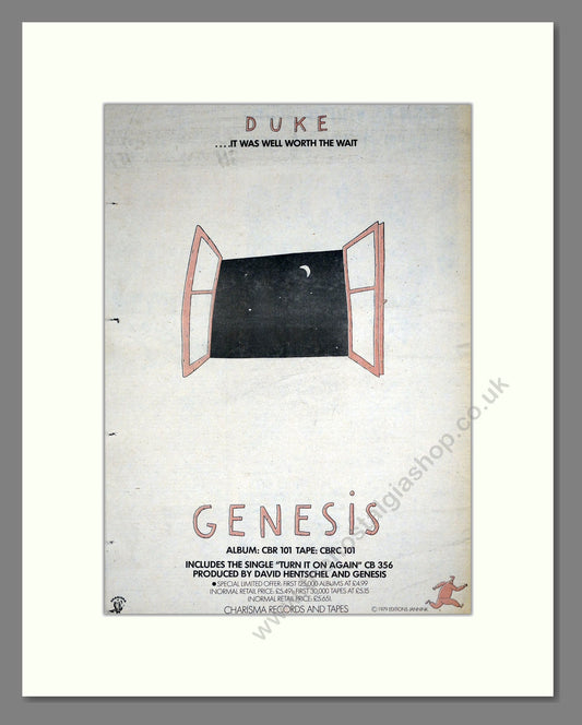 Genesis - Duke. Vintage Advert 1980 (ref AD19773)