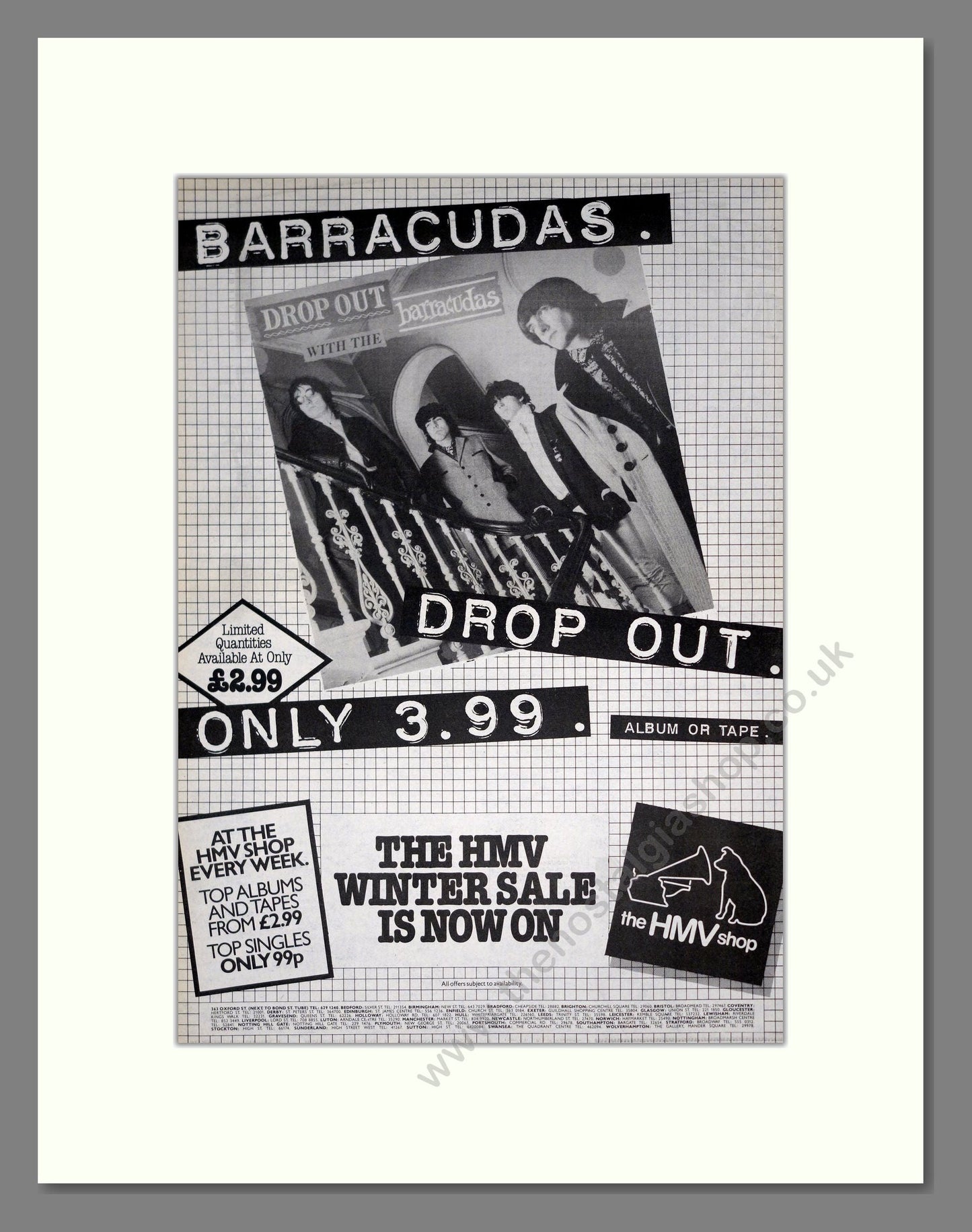 Baracudas - Drop Out. Vintage Advert 1981 (ref AD19780)