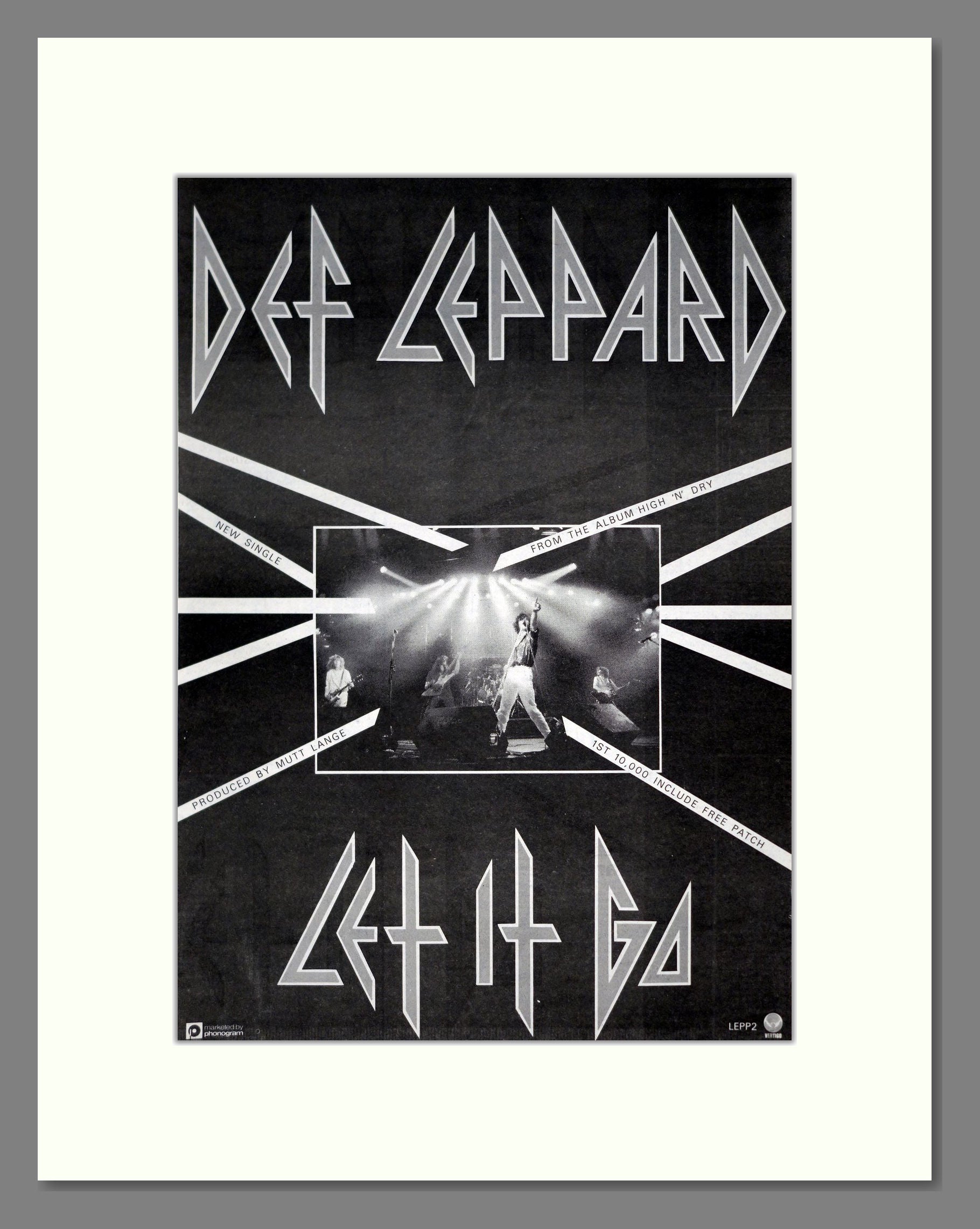 Def Leppard - Let It Go. Vintage Advert 1981 (ref AD19798)