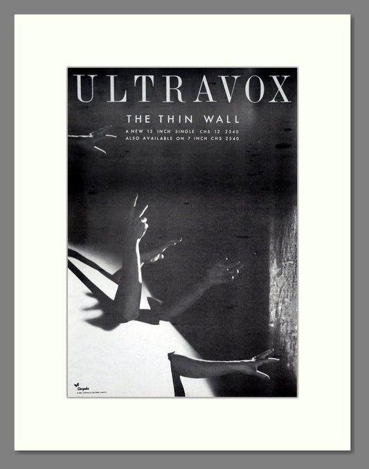 Ultravox - The Thin Wall. Vintage Advert 1981 (ref AD19799)