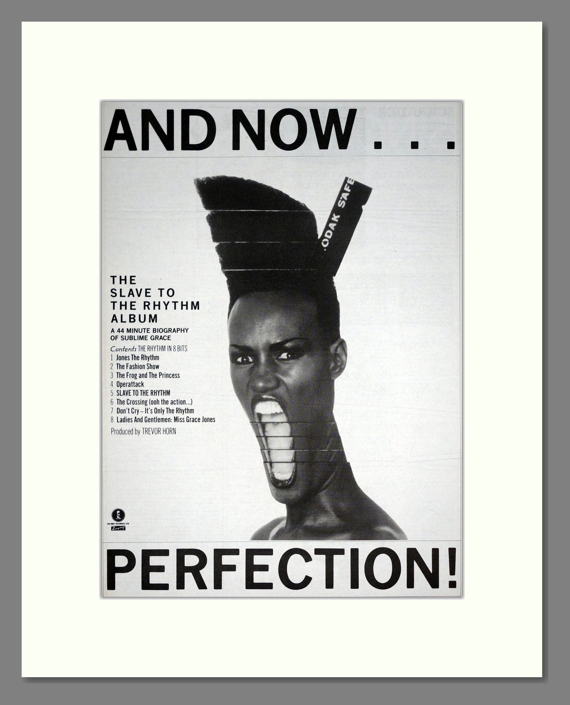 Grace Jones - Slave To The Rhythm. Vintage Advert 1985 (ref AD19805)