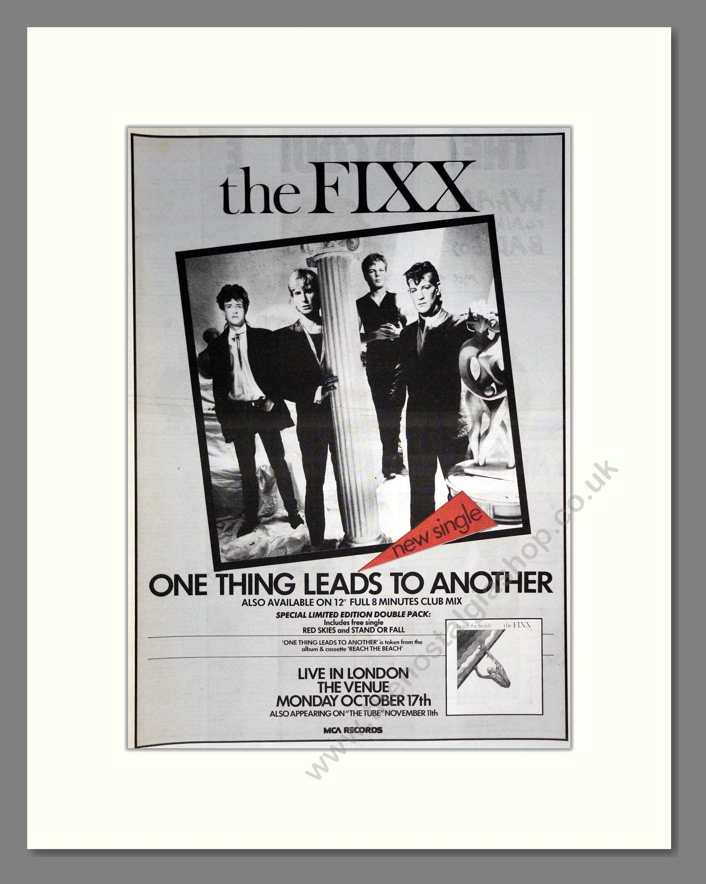 Fixx (The) - One Thing Leads To Another. Vintage Advert 1983 (ref AD19810)