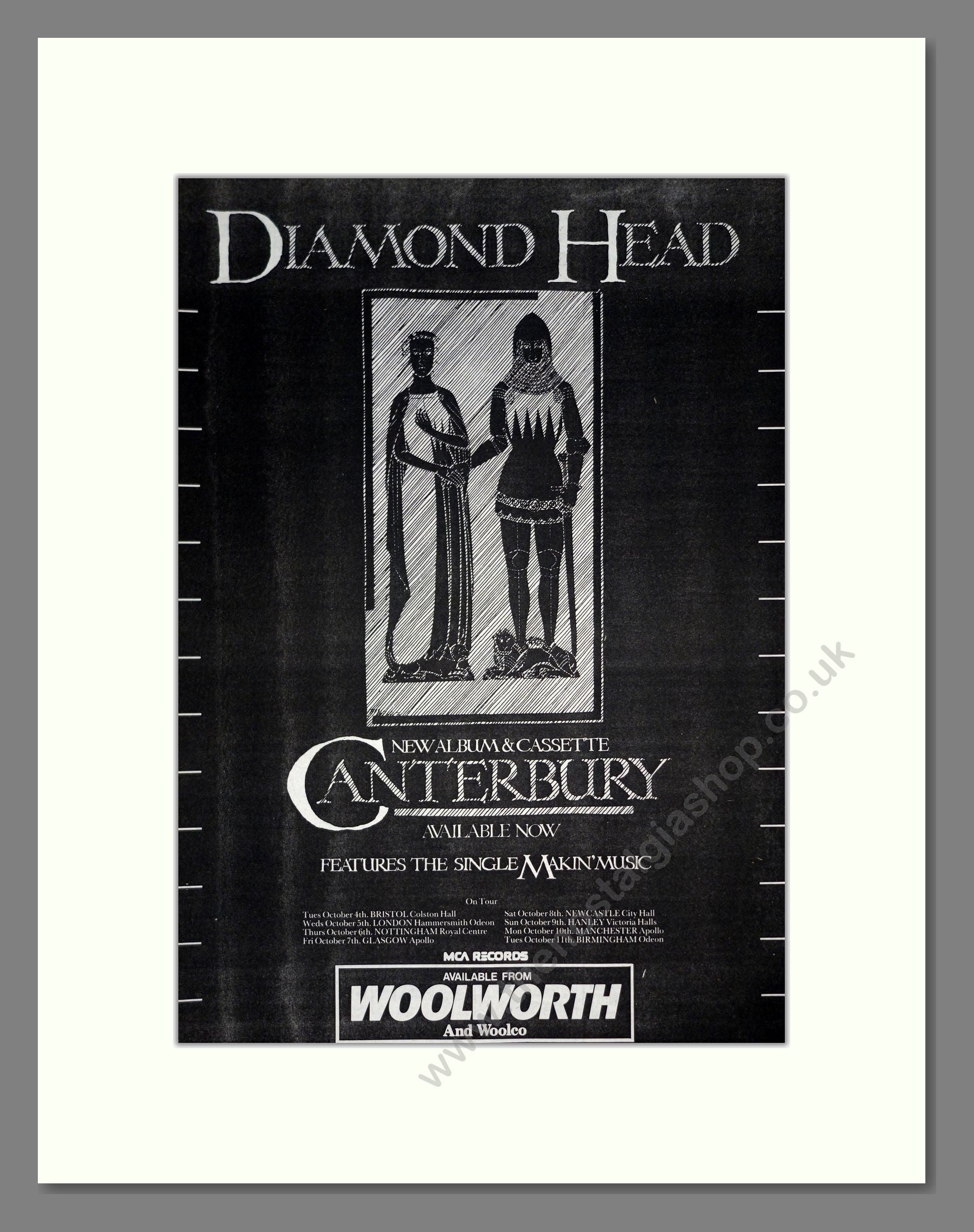 Diamond Head - Canterbury. Vintage Advert 1983 (ref AD19824)