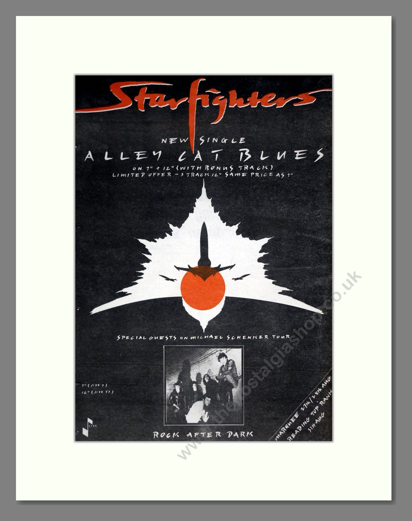 Starfighters - Alley Cat Blues. Vintage Advert 1981 (ref AD19834)