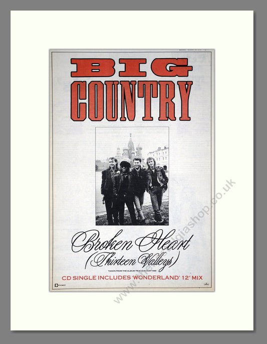 Big Country - Broken Heart. Vintage Advert 1988 (ref AD19840)