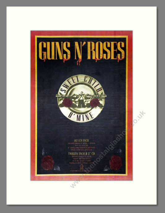 Guns N' Roses - Sweet Child O Mine. Vintage Advert 1989 (ref AD19841)