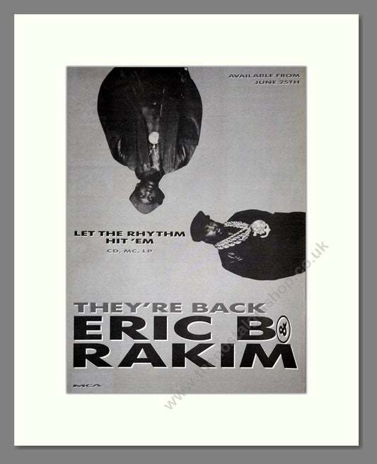 Eric B Rakim - Let The Rhythm Hit Em. Vintage Advert 1990 (ref AD19857)