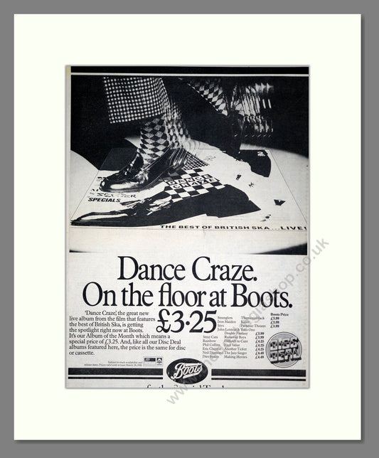 Various Artists - Best Of British Ska Dance Craze. Vintage Advert 1981 (ref AD19861)