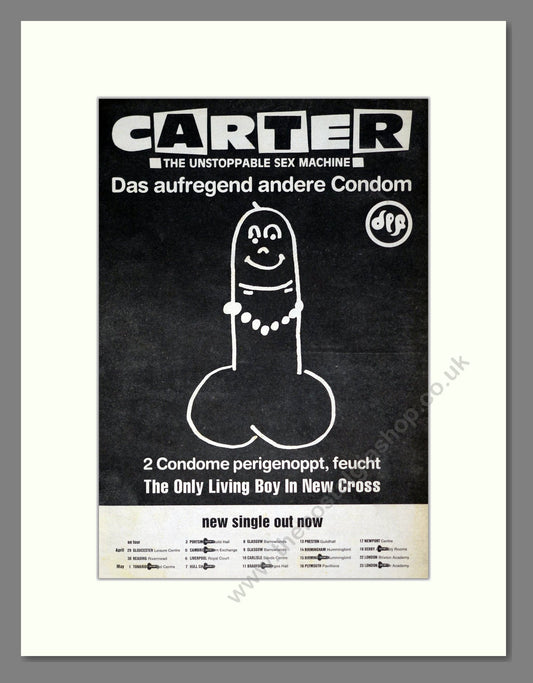 Carter USM - The Only Living Boy In New Cross. Vintage Advert 1992 (ref AD19878)