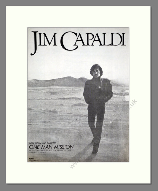 Jim Capaldi - One Man Mission. Vintage Advert 1984 (ref AD19886)