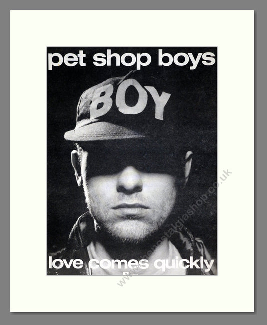 Pet Shop Boys - Love Comes Quickly. Vintage Advert 1986 (ref AD19888)