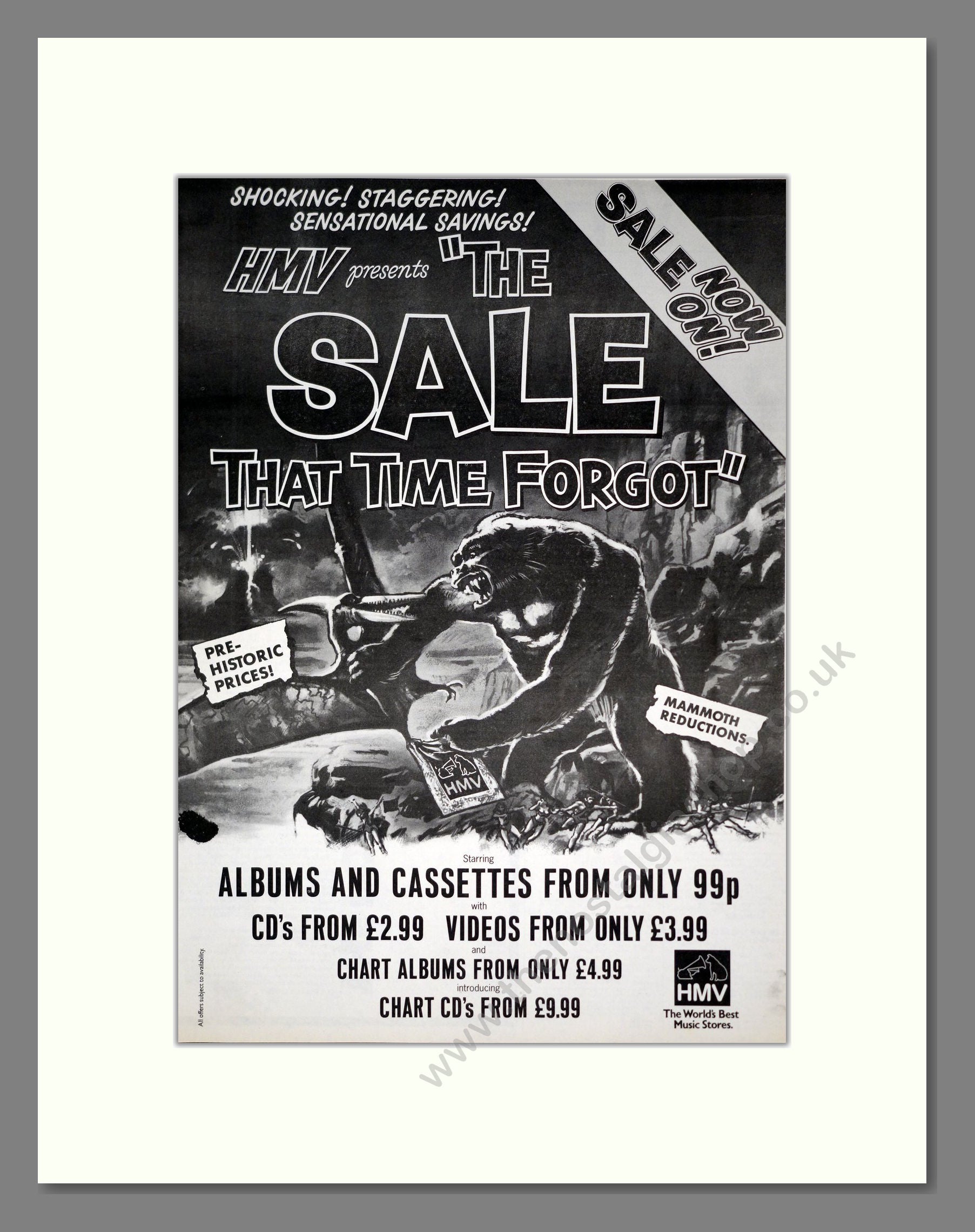 Various Artists - HMV Sale. Vintage Advert 1989 (ref AD19892)