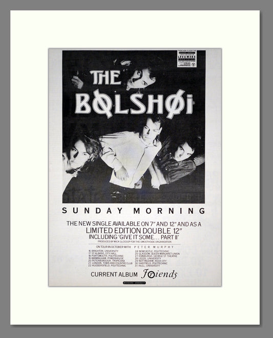 Bolshoi (The) - Sunday Morning. Vintage Advert 1986 (ref AD19896)