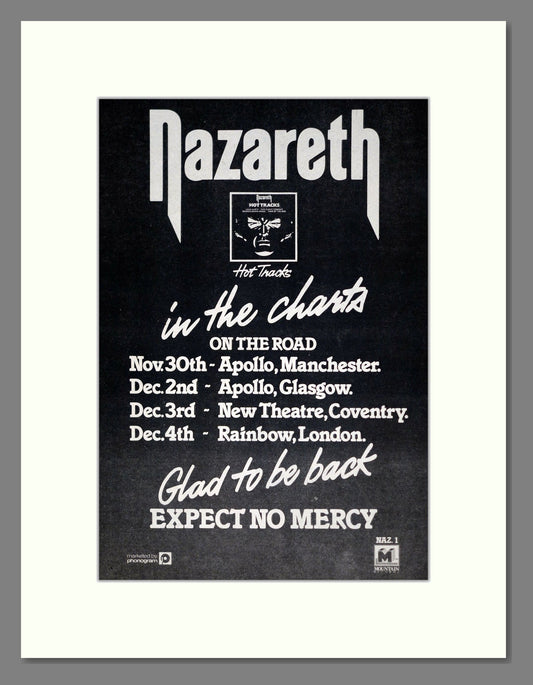 Nazareth - Hot Tracks. Vintage Advert 1997 (ref AD19908)