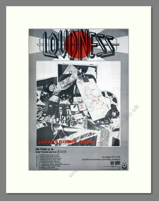 Loudness - Japan's Rising Sons. Vintage Advert 1986 (ref AD19958)