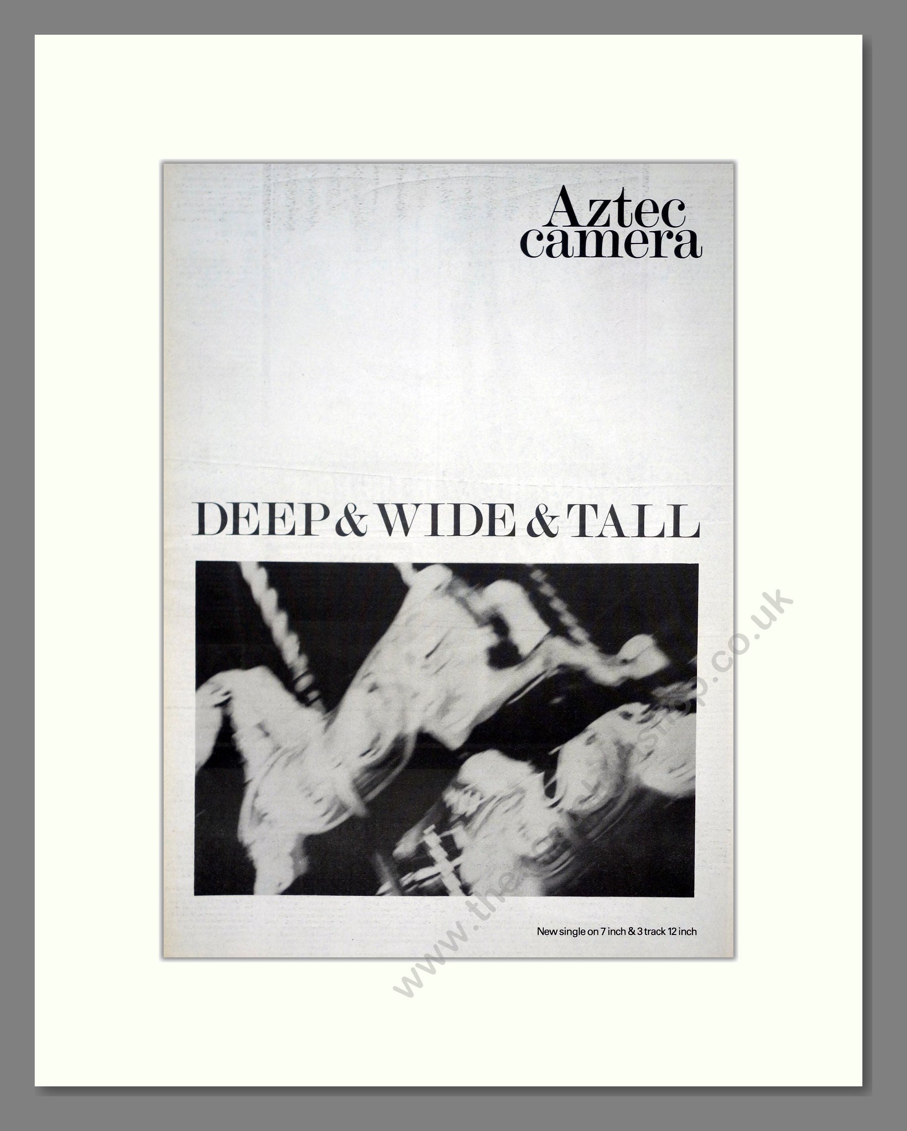 Aztec Camera - Deep And Wide And Tall. Vintage Advert 1987 (ref AD19966)