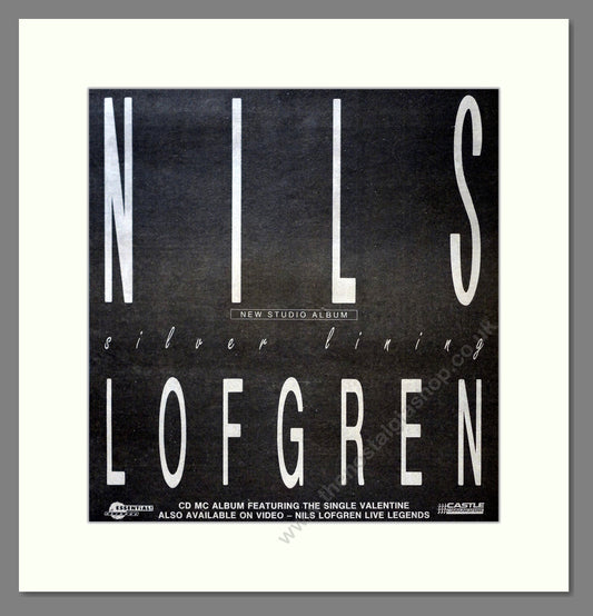 Nils Lofgren - Silver Lining. Vintage Advert 1991 (ref AD19970)