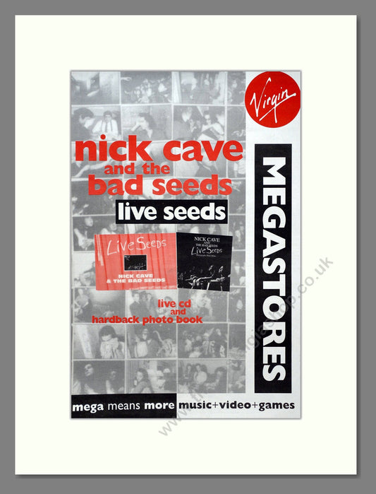 Nick Cave And The Bad Seeds - Live Seeds. Vintage Advert 1993 (ref AD19980)