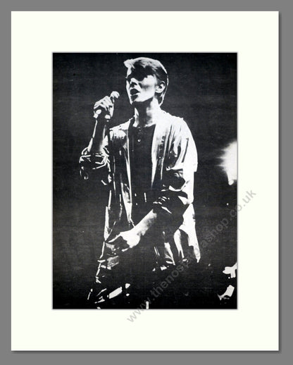 David Bowie - Live Single Breaking Glass / Art Decade / Ziggy Stardust (Double Advert). Vintage Advert 1978 (ref AD19985)