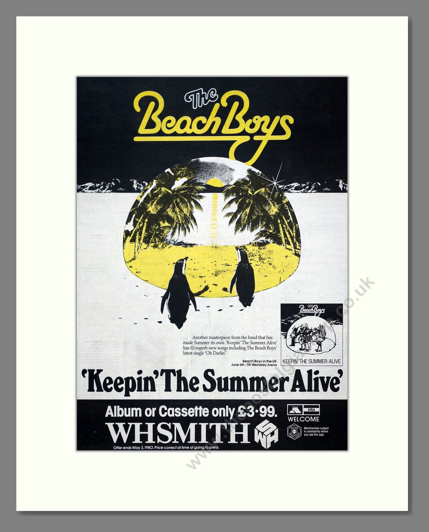 Beach Boys (The) - Keepin The Summer Alive. Vintage Advert 1980 (ref AD19990)