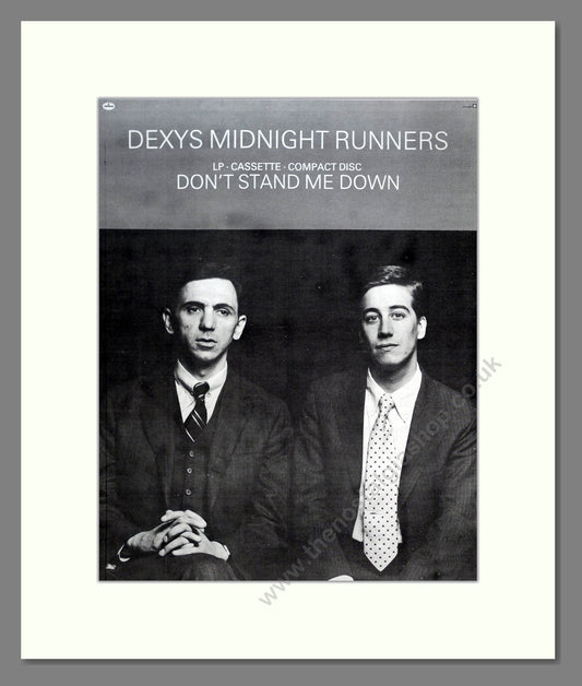 Dexys Midnight Runners - Don't Stand Me Down. Vintage Advert 1985 (ref AD20005)