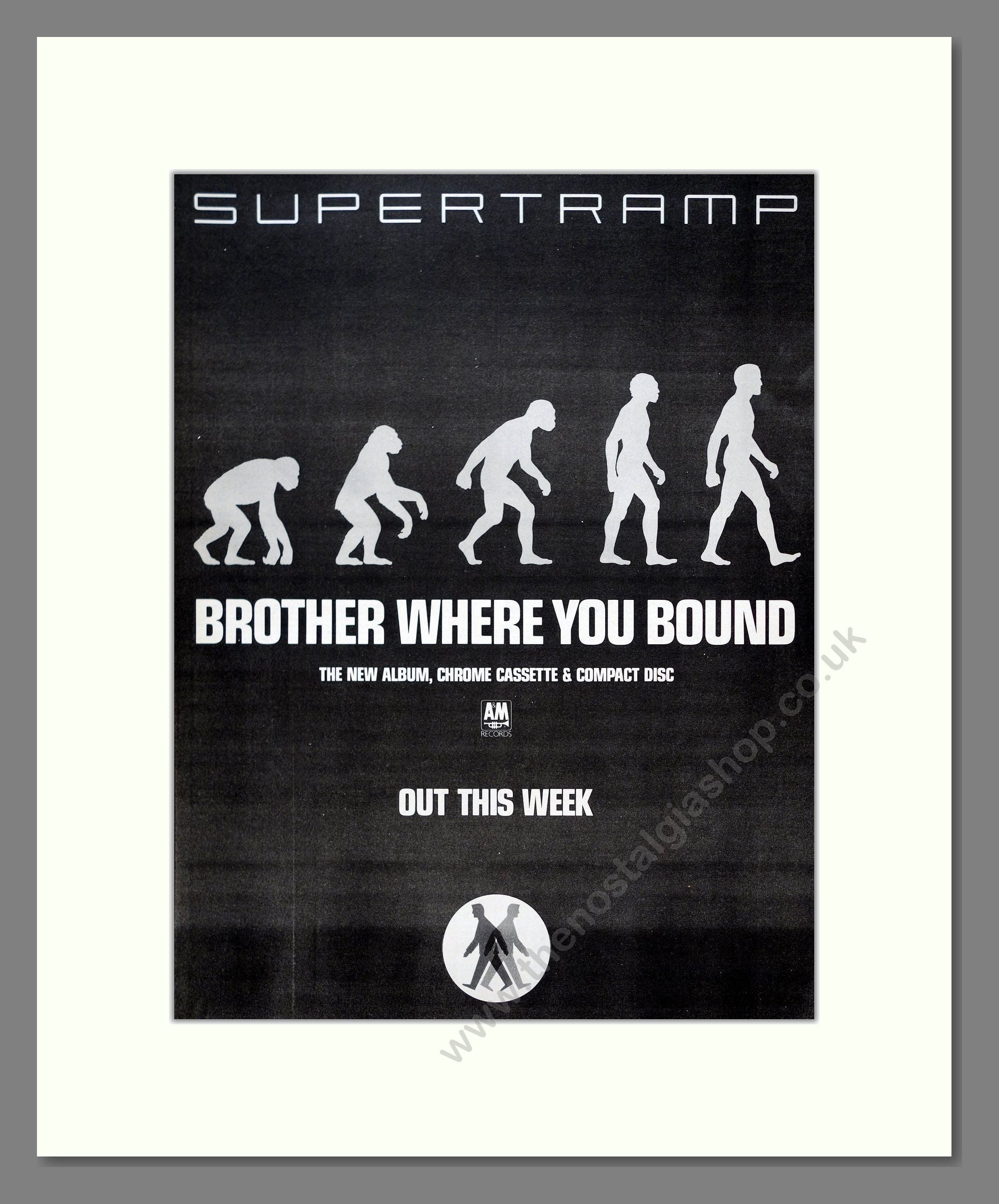 Supertramp - Brother Where You Bound. Vintage Advert 1985 (ref AD20007)