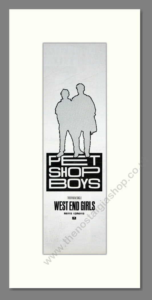 Pet Shop Boys - West End Girls. Vintage Advert 1985 (ref AD201366)