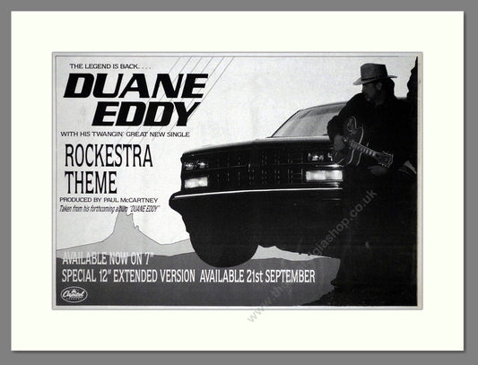 Duane Eddy - Rockestra Theme. Vintage Advert 1987 (ref AD63162)